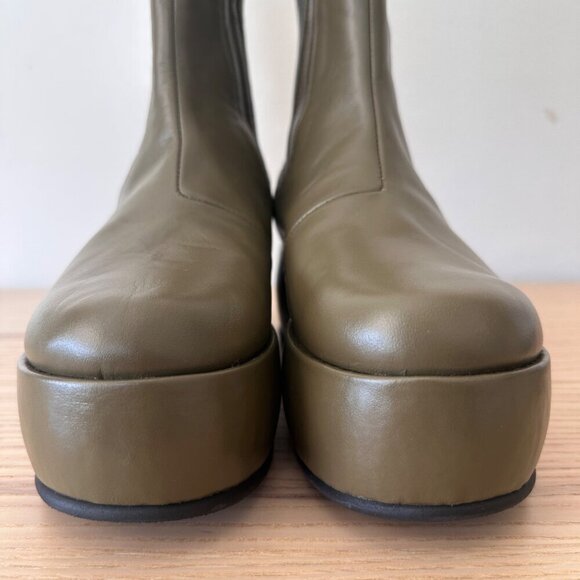 Nicole Saldana Handmade Women's Khaki Mia Boot, Size 37 (7) $640 - Picture 6 of 12